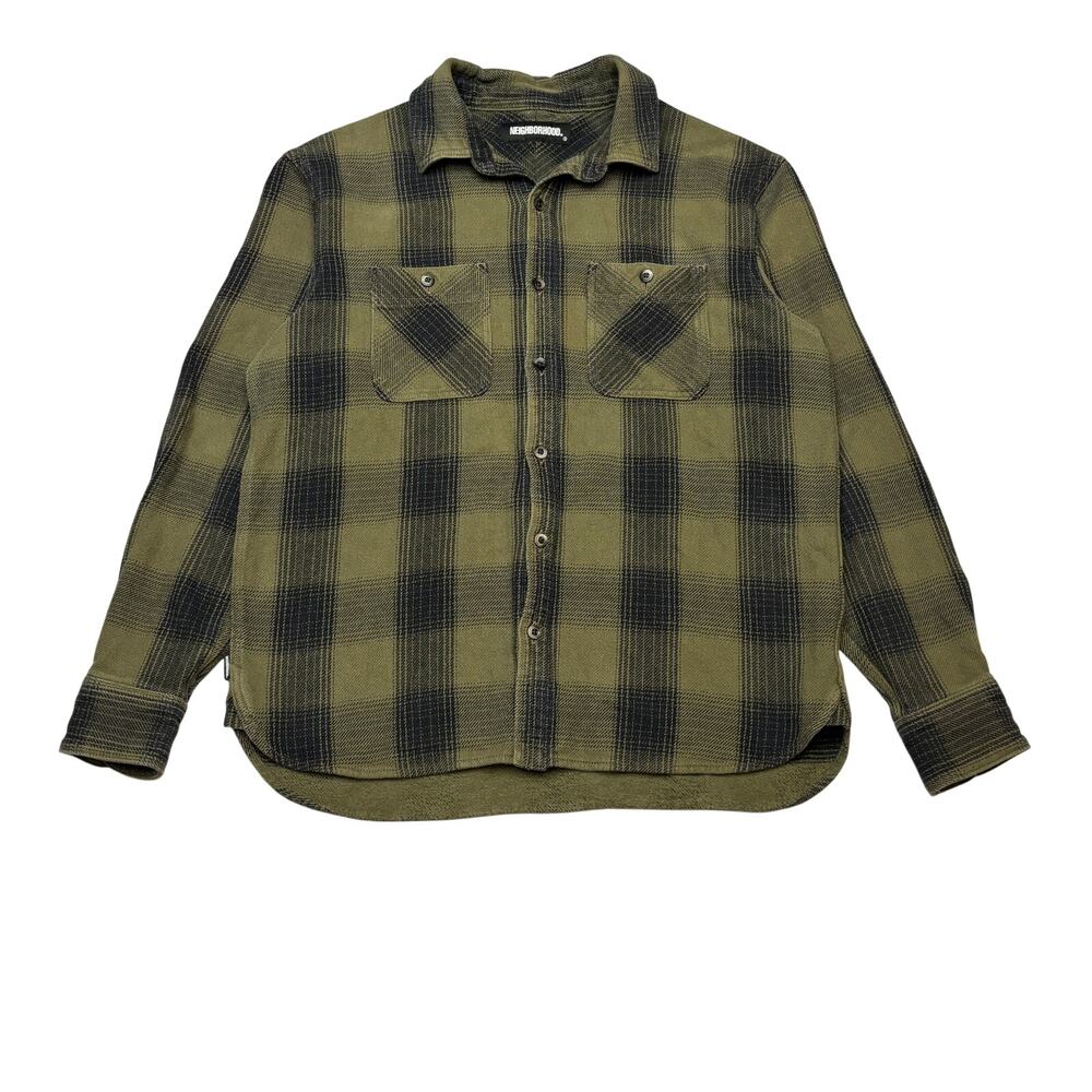 Neighborhood Japan Lumbers Long Sleeve C Shirt Plaid Flannel Button Up Medium